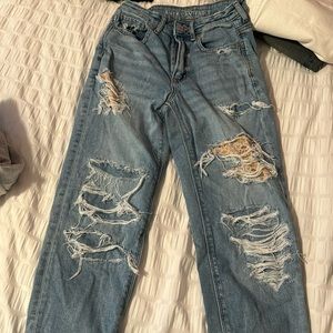 american eagle ripped jeans , lightly worn